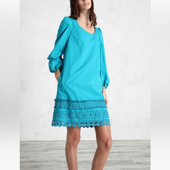 Weekend MaxMara Label-cut Cotton Poplin Dress 3/4 Sleeves. Size: Small US4 New - Picture 5 of 15